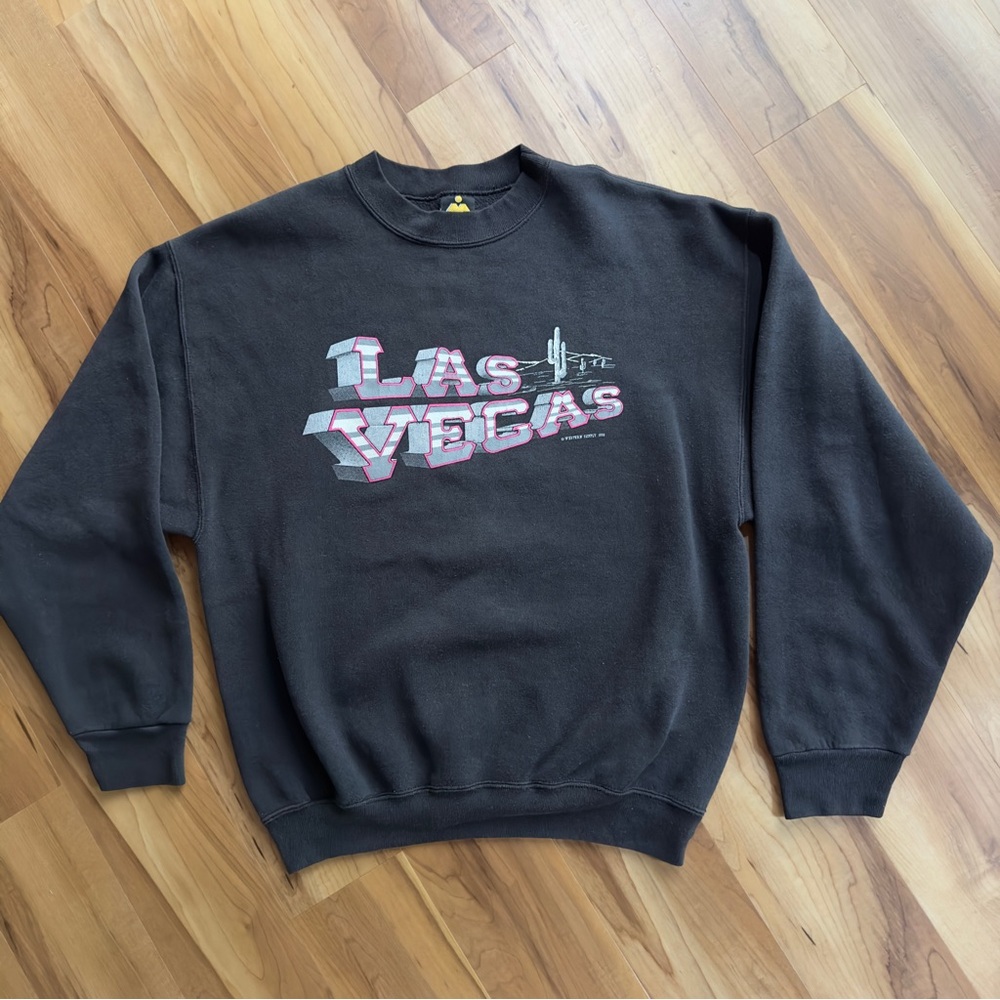 Vintage Las Vegas Nevada Neon Sign Sweatshirt 80s